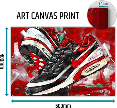 Sneaker canvas classic BW varsity red 60x40 cm