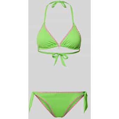 Bikini-set met stitchings en vetersluiting