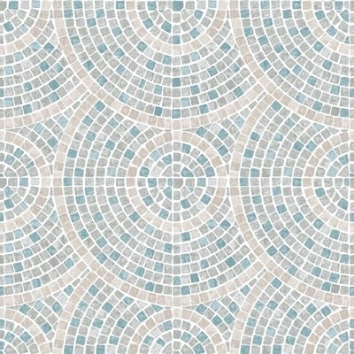 Dutch Wallcoverings - Artifice- mozaïek tegel grijs/petrol - M763-01