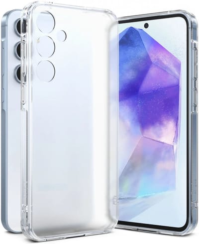 Ringke Fusion | Hoesje Geschikt voor Samsung Galaxy A55 | Back Cover met Antikrascoating | Militaire Standaard | Matte Transparant