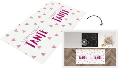 Keukenloper - Loper keuken - Quotes - 'Lievelingstante' - Spreuken - 120x60 cm - Keukenloper vinyl