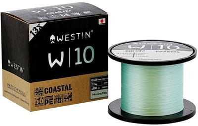 Westin W10 Coastal 1500 M Gevlochten Vislijn Zilver 0.205 mm