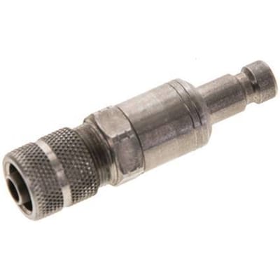 RVS DN 2.7 (Micro) Luchtkoppeling Insteeknippel 4x6 mm Push-On Schotkoppeling Double Shut-Off - CLP2-NB-S-SV-4
