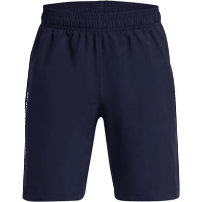 Under Armour UA Tech Woven Wordmark Short Unisex Sportbroek - Navy - Wit