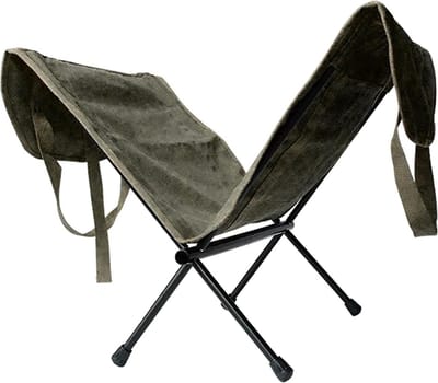 Brandhout Tas - Draagbare Opberger - Haardhout Vervoeren - Gemaakt van Waxed Canvas - 49x38x29 cm - Khaki