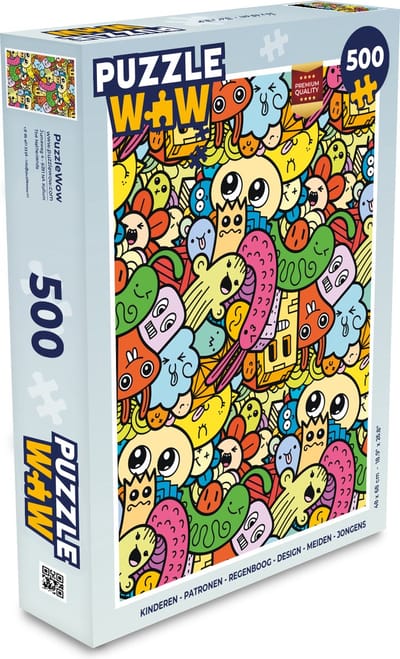 Puzzel Kinderen - Patronen - Regenboog - Design - Meiden - Jongens - Legpuzzel - Puzzel 500 stukjes