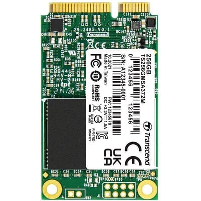 Transcend MSA372M 256 GB mSATA SSD harde schijf SATA III Industrial TS256GMSA372M