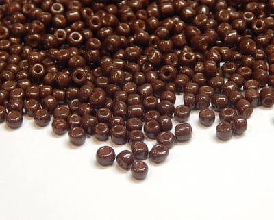 Rocailles Glasperlen Indianenkralen Saatkralen Ponykralen 3mm Opak Mat 8/0 Opak gelustreerd, Ondoorzichtige Kralen 3300 Stk (Bruin)