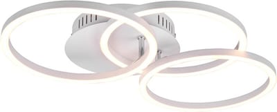 REALITY CIRCLE - Plafondlamp - Wit mat - incl. 1x SMD 27W - Afstandsbediening - Geintegreerde dimmer - Zwenkbaar - Traploos instelbare lichtkleur - Nachtlampje - Dimbaar met schakelaar - Niet geschikt voor externe dimmer - Geheugenfunctie