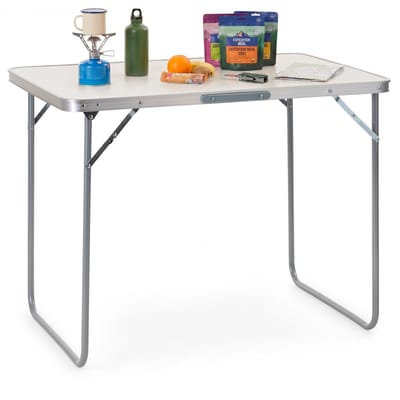 Springos Campingtafel - Vouwtafel - Inklapbaar - Opvouwbaar - 90x60x70 cm - Wit