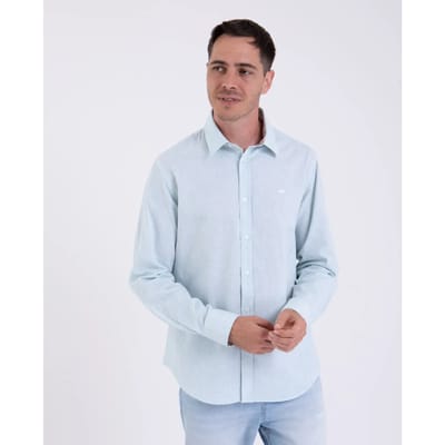 Katoenen linnen lange mouwen shirt Camberabero