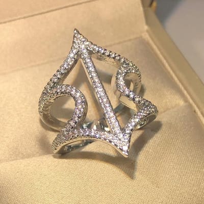 Bijoux de Mode en Argent 925 Petits Délicats Pavés Cz Zircone Cubique Femmes Filles Bagues de Mariage Nuptiales Promotion Cadeaux d'Anniversaire 8 blanc