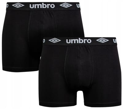 UMBRO - Boxershort voor Mannen - Maat M - Zwart - 95% Katoen - (2 Stuks) - Heren Boxershorts - Ondergoed - Comfortabel & Ademend