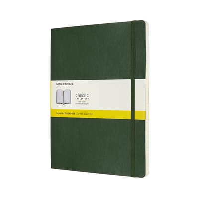 Moleskine Classic Notitieboek - Extra Large - Softcover - Geruit - Mirte Groen