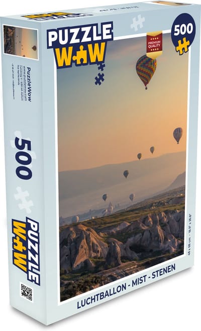 Puzzel Luchtballon - Mist - Stenen - Legpuzzel - Puzzel 500 stukjes