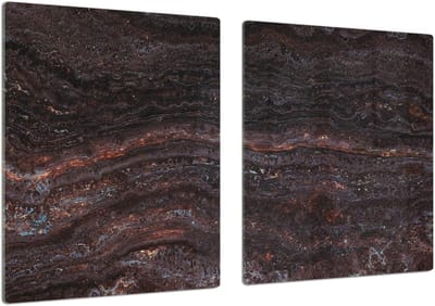 Keukenbord Gehard Glas - Snijplank Afdekplaat - Keukenwerkblad Beschermen - Slag en Krasbestendig - 80 x 52 cm - Italian Marble
