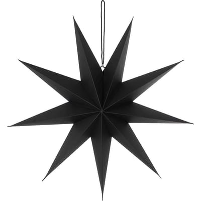 Papieren ster, 45 cm - Zwart