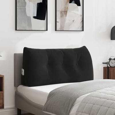 vidaXL - Rugkussen - Zwart - 100 - x - 24 - x - 50 - cm - Fluweel