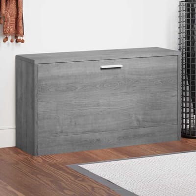 vidaXL - Schoenenbank - 80x24x45 - cm - bewerkt - hout - grijs - sonoma - eikenkleur