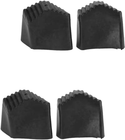 Ladder Voeten - Laddervoetjes Beschermhoezen - Vloeren Beschermen - Antislip Rubber - 4x4x2 cm - Zwart