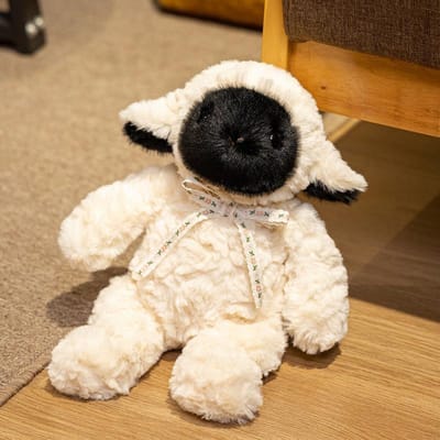 21 cm Kawaii Mouton Peluche Jouet Dessin Animé Moelleux Doux Mianmian Mouton Animaux Poupée Remplie Oreiller de Sommeil Jouets d'Accompagnement Cadeau d'Anniversaire 21cm