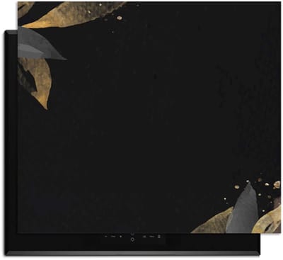 KitchenArt - Black Olive – Inductie Beschermer - 52x35 cm - Kookplaat Beschermer - Luxe Afdekplaat Inductieplaat - Anti-slip & Oprolbaar - Beschermmat Inductiekookplaat