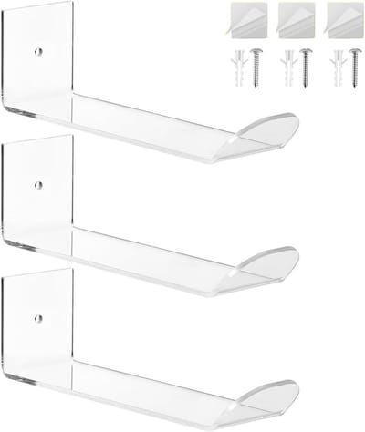 Set van 3 Hoedorganisers voor Mutsen en Hoofdbanden - Acryl Wandplank voor Hoeden, Sjaals en Accessoires