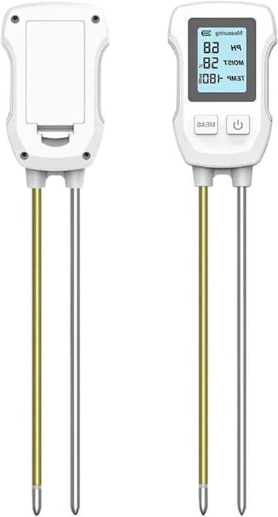 Bodemmeter - Grondtester - Plantenverzorging - 3-in-1 meting - 25 cm - Wit