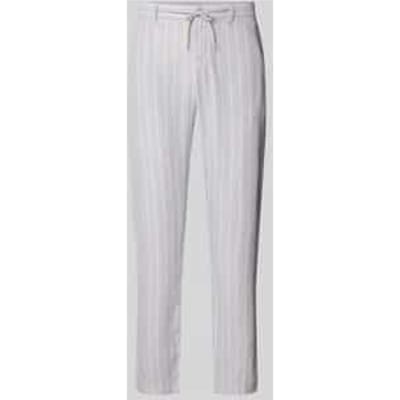 regular fit broek van mix van linnen en viscose