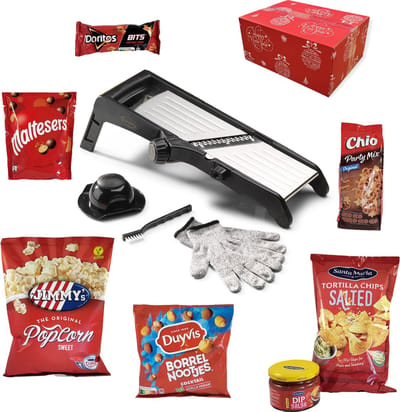 Kerstpakket 2026 – Mandoline - Origineel Kerst Pakket – Unieke Kerstpakketten – Christmas Present – Kerstcadeau voor hem haar collega man vrouw - Qwality