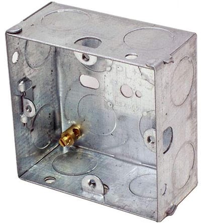 25mm Enkele Metalen Inbouwdoos voor Baksteen Muur - 1 Stuk