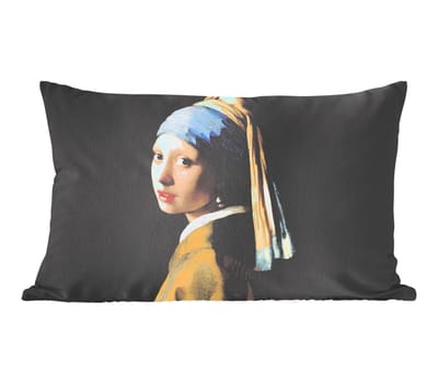 Sierkussens - Kussentjes Woonkamer - 60x40 cm - Meisje met de parel - Schilderij - Oude meesters - Vermeer