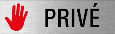Privé deurbordje met zelfklevende strip