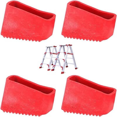 Vervangende Ladderkappen - Laddervoeten Beschermkappen - Veilig Werken - Antislip Rubber - 4 stuks - Zwart