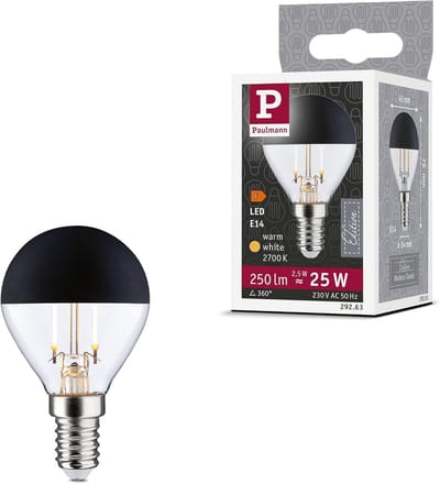 Paulmann 29263 Modern Classic Edition Standaard 230V LED Drop Reflector E14 250lm 2.5W 2700K Reflector Matzwart