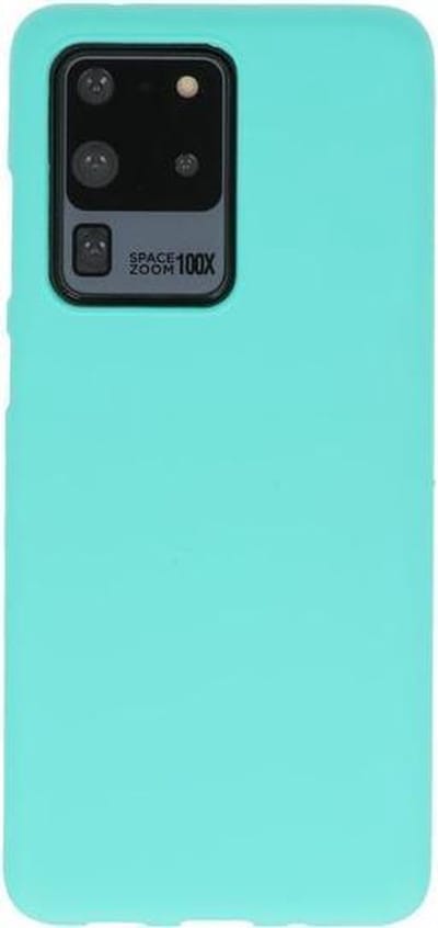 Bestcases Color Telefoonhoesje - Backcover Hoesje - Siliconen Case Back Cover Geschikt voor Samsung Galaxy S20 Ultra - Turquoise
