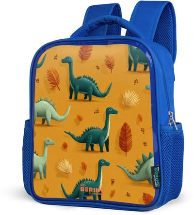 NoBoringSuitcases.com® - Rugzak blauw - Schooltas jongens - Lange nekken in herfstlandschap - Kinder rugtas jongen - Boekentas kind - Kinderrugzak voor school - Schoolrugzak