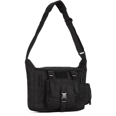 Grote Capaciteit 14 Inch Laptop Crossbody Messenger Bag - Stijlvolle Schoudertas voor Heren, School en Valentijnsdag Cadeaus zwart