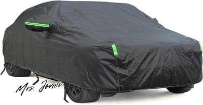 Mrs. Jones Autoafdekzeil waterdichte autohoes met katoenen voering - regen zon stof bescherming autozeil - autoafdekking voor sedan - lengte (tot 450 cm) .