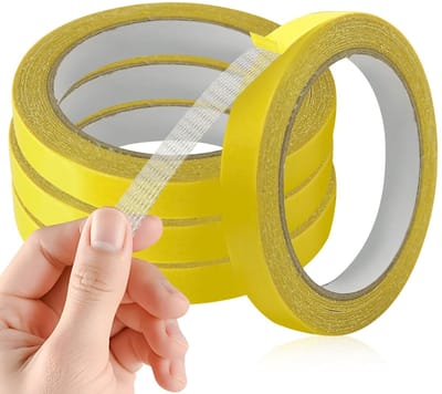 Set van 4 dubbelzijdige sterke textieltape voor kleding, zonder naaien of strijken, ideaal voor het bevestigen van zoom, vastzetten van tapijten en knutselen