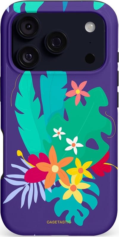Casetastic hoesje geschikt voor Apple iPhone 17 Pro - MagSafe - Dubbellaagse bescherming - Surfplant - Fashion Case - Donkerblauw