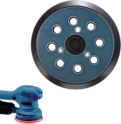 8-Hole Schuurpad met Haak en Lussysteem, Vervangingspad voor Schuurmachines, 125mm Schuuraccessoires voor Houtbewerking en Verbetering van Oppervlakken