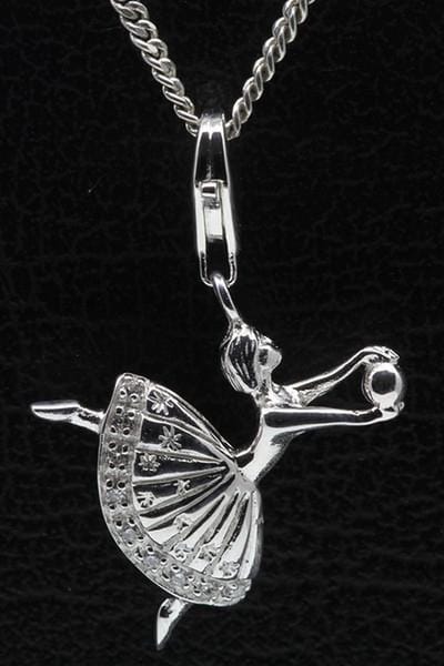 Zilveren Ballerina hanger én bedel