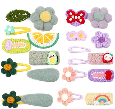 BOTC Haarclip - Haarklem - Haarspeldjes set - Haar Accessoires - Kinderen - Cadeau - Voor Meisjes - Avocado & Paars - 2 stuks