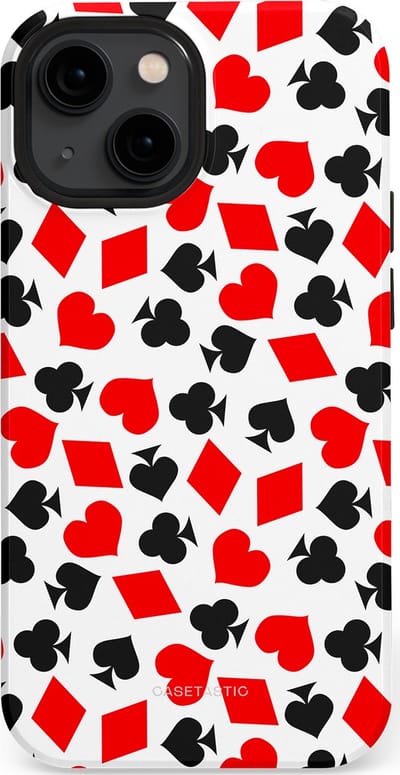 Casetastic Hoesje Geschikt voor Apple iPhone 13 Mini Magsafe - Stijlvolle Beschermende Duo-layer Case - Harten spel