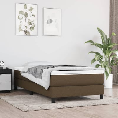 vidaXL - Pocketveringmatras - medium - 120x190x20 - cm - stof - donkerbruin