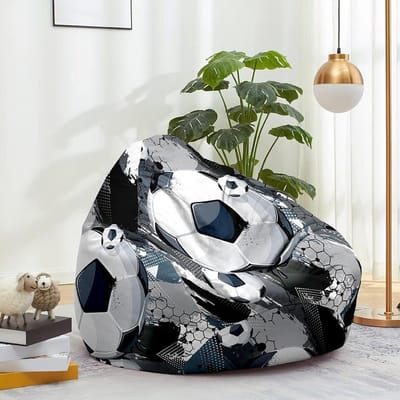 Zitzakhoes - Beanbag hoes Loungestoel - Ontspannen en Opbergen - Wasbare Katoen Linnen Mix - 70 x 80 cm