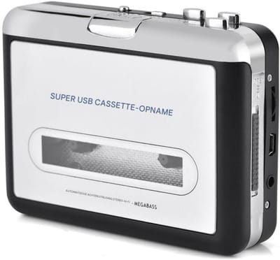 GELLDG Draagbare Cassette Speler - Audio Cassette Converter - USB Cassette naar MP3 Cassette Recorder - Met Plug en Play Compatibiliteit - Plastic - 11.3*8*3cm - Geschikt voor Portable Gebruik