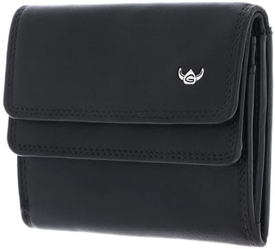 Golden Head Leren portemonnee Polo RFID Protect Überschlagbörse 1176 Schwarz zwart