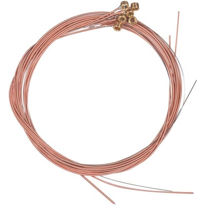 Jeu de cordes de guitare Folk acoustique, noyau en acier, enroulement en alliage de cuivre, 6 pièces/ensemble beige